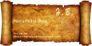 Herzfeld Bea névjegykártya